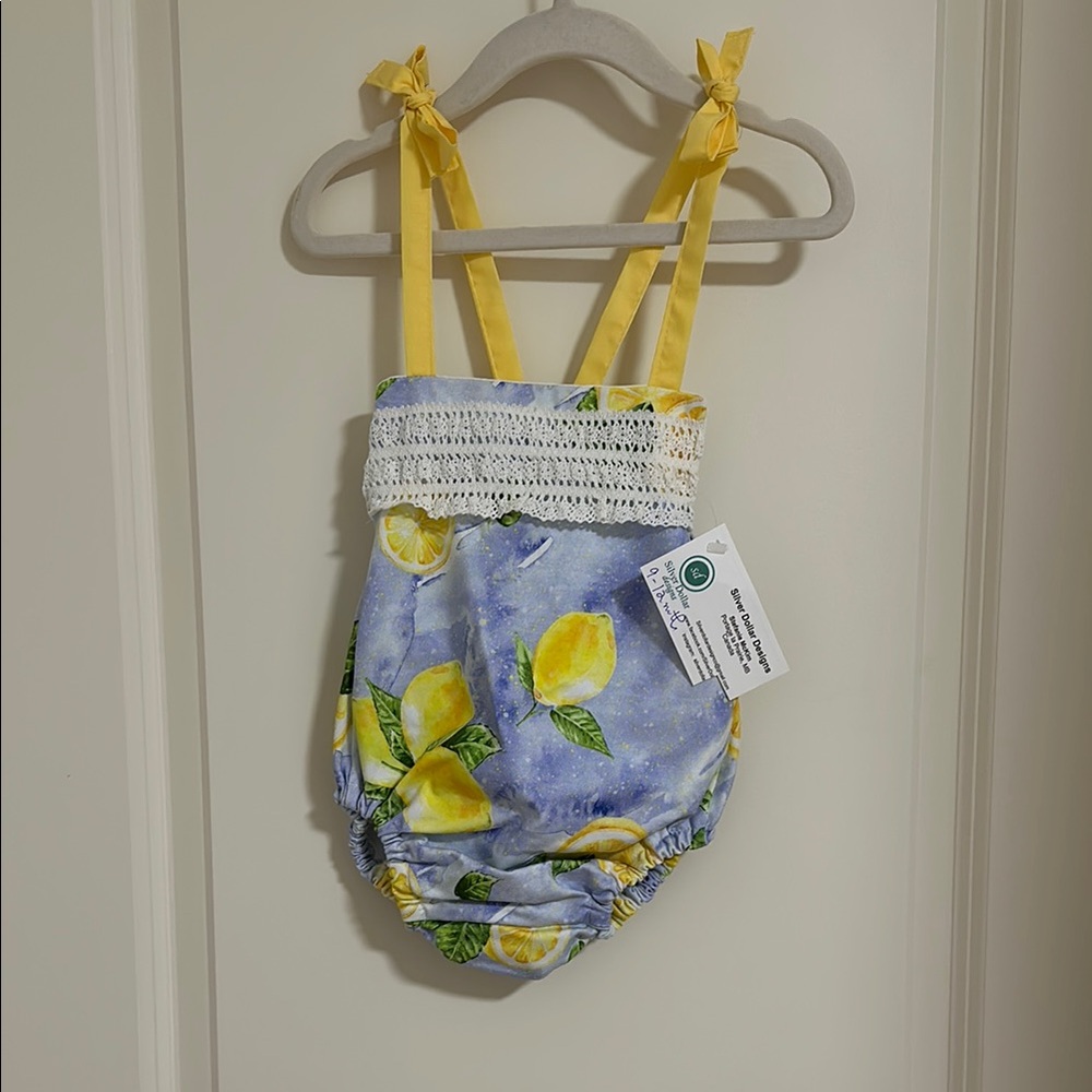 Lemon Print Baby Romper, 9-12Months, Locally Made, NWT